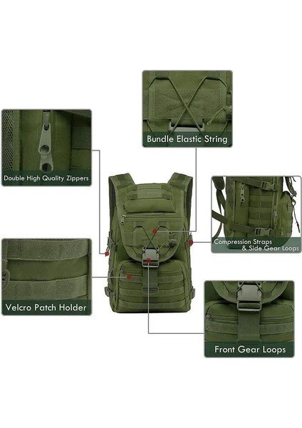 Siyah Yılan (30L) 40L 3D Açık Spor Askeri Taktik Tırmanma Dağcılık Sırt Çantası Kamp Yürüyüş Trekking Sırt Çantası Seyahat Açık Çanta (Yurt Dışından)