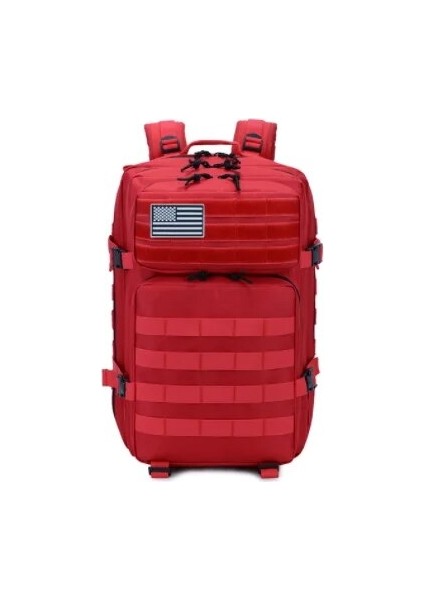 Kırmızı (50L) 50L 1000D Naylon Su Geçirmez Kamuflaj Ordu Sırt Çantası Erkekler Askeri Taktik Çanta Saldırı Molle Sırt Çantası Avcılık Trekking Sırt Çantası (Yurt Dışından)