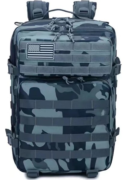 Kırmızı (50L) 50L 1000D Naylon Su Geçirmez Kamuflaj Ordu Sırt Çantası Erkekler Askeri Taktik Çanta Saldırı Molle Sırt Çantası Avcılık Trekking Sırt Çantası (Yurt Dışından)