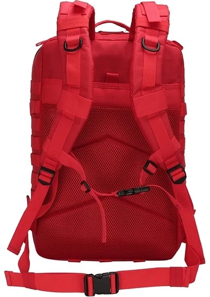 Kırmızı (50L) 50L 1000D Naylon Su Geçirmez Kamuflaj Ordu Sırt Çantası Erkekler Askeri Taktik Çanta Saldırı Molle Sırt Çantası Avcılık Trekking Sırt Çantası (Yurt Dışından)