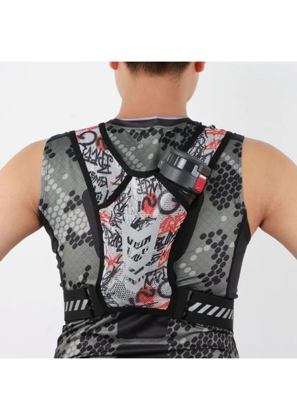 Siyah-Kırmızı Yansıtıcı Spor Saklama Göğüs Rig Çanta Erkekler Hip-Hop Caddesi Taktik Yelek Sırt Çantası Çok Fonksiyonlu Çalıştırma Göğüs Çantası Bel Paketleri (Yurt Dışından)