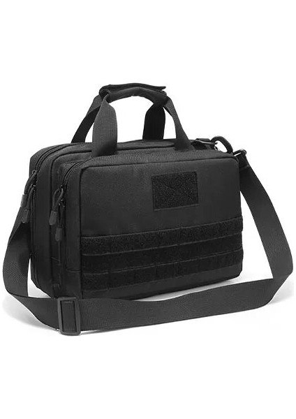 Siyah Molle Askeri Çanta Çoklu Cepler Ordu Taktik Sırt Çantası Messenger Fanny Sling Shouder Çanta Açık Seyahat Avcılık Paketi (Yurt Dışından)