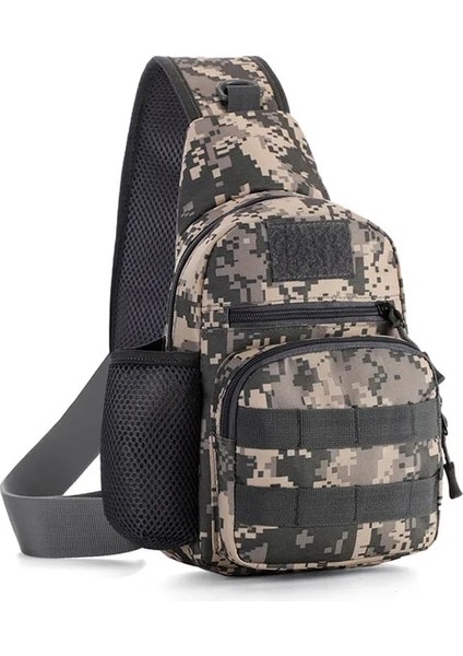 A-Tacs Camo Erkek Sırt Çantası Açık Taktik Göğüs Çantası Erkek Omuz Askılı Çanta Göğüs Paketi Tırmanma Balıkçılık Trekking Seyahat Yürüyüş Çantası (Yurt Dışından)