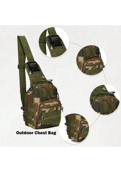 Çamur Rengi B2 600D Oxford Omuz Çantası Su Geçirmez Edc Molle Fanny Paketi Askeri Taktik Sırt Çantası Çok Cep Fermuarlı Göğüs Çantası Açık Havada (Yurt Dışından)