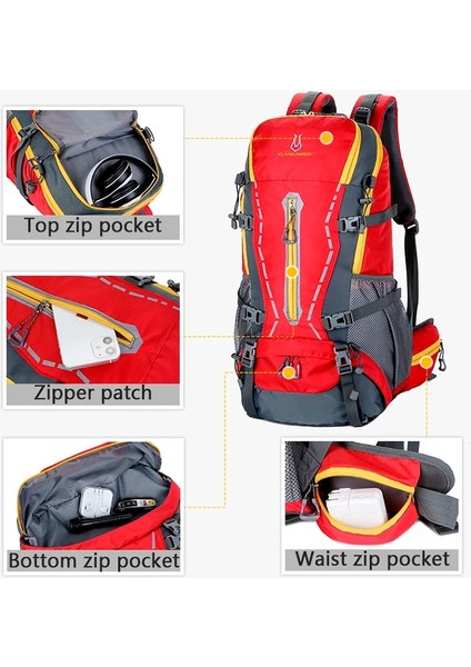 Siyah 56-75L Büyük Kapasiteli Su Geçirmez Kamp Sırt Çantası Erkekler Kayak Yürüyüş Sırt Çantası Açık Bisiklet Taktik Sırt Çantası Ayrılabilir Trekking Çantaları (Yurt Dışından) modelleri