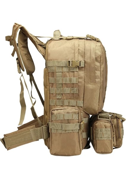 Kum Rengi 50X30X22 cm Trendy Yüksek Kaliteli Açık Askeri Çanta Molle Taktik Sırt Çantası Kamp Çantası Seyahat Yürüyüş (Yurt Dışından)