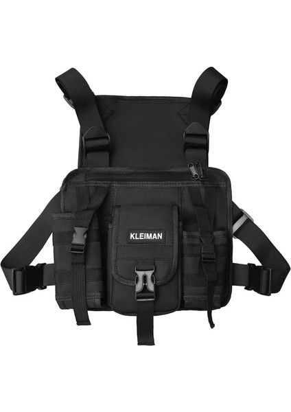 Siyah 2023 Hip Hop Sokak Erkekler Göğüs Rig Çanta Çok Fonksiyonlu Taktik Yelek Göğüs Paketleri Rahat Seyahat Depolama Bel Çantası Sırt Çantası Erkek (Yurt Dışından)