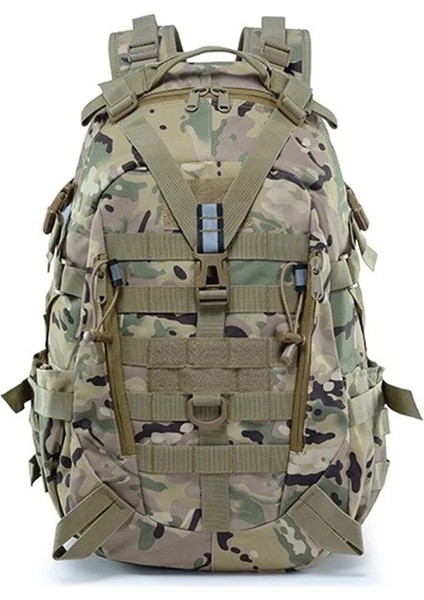 Acu 40 Litre Askeri Taktik Sırt Çantası Erkekler Açık Spor Seyahat Sırt Çantası Ordu Molle Avcılık Yürüyüş Sırt Çantası Reflektör Silindir Çanta (Yurt Dışından)