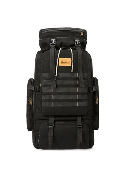 Siyah 50L Taktik Su Geçirmez Molle Sırt Çantası Askeri Ordu Yürüyüş Kamp Sırt Çantası Seyahat Sırt Çantası Açık Spor Tırmanma Çantası (Yurt Dışından)