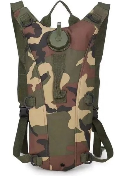 Jungle Camo 3l Su Torbası Sırt Çantası Açık Spor Dağcılık Bisiklet Taşınabilir Su Torbası Sırt Çantası Taktik Kamuflaj Dağcılık Çantası (Yurt Dışından)