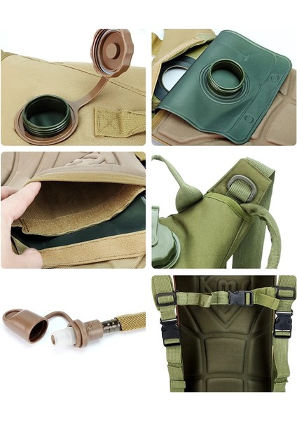 Jungle Camo 3l Su Torbası Sırt Çantası Açık Spor Dağcılık Bisiklet Taşınabilir Su Torbası Sırt Çantası Taktik Kamuflaj Dağcılık Çantası (Yurt Dışından)