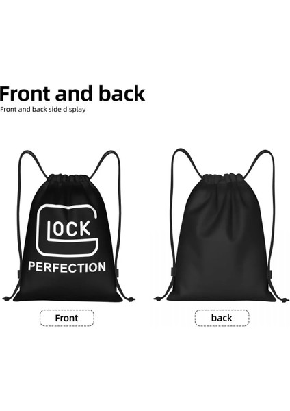 CLSND-A-8305 Taktik Glock Atıcılık Spor Ipli Sırt Çantası Kadın Erkek Spor Salonu Spor Sackpack Katlanabilir Alışveriş Çantası Çuval (Yurt Dışından)