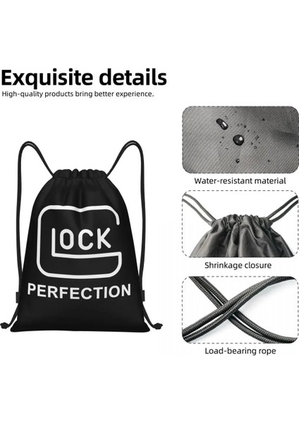 CLSND-A-8305 Taktik Glock Atıcılık Spor Ipli Sırt Çantası Kadın Erkek Spor Salonu Spor Sackpack Katlanabilir Alışveriş Çantası Çuval (Yurt Dışından)