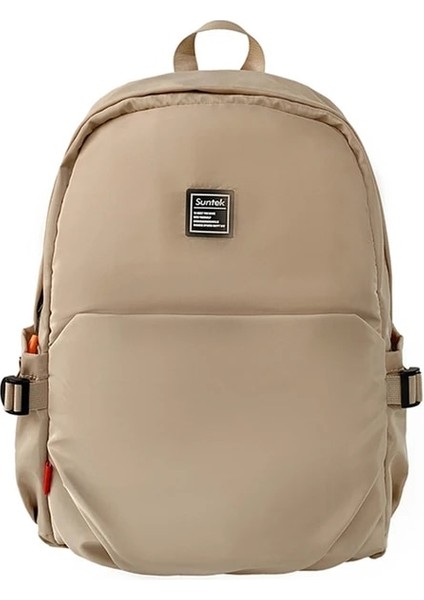 Bej 30X45X13 cm Trend Marka Yüksek Kaliteli Tasarımcı Çanta Serin Kadın Bej Sırt Çantası Büyük Kapasiteli Seyahat Sırt Çantaları Erkek Taktik Kentsel Adam Sırt Çantası (Yurt Dışından)