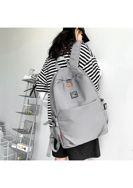 Bej 30X45X13 cm Trend Marka Yüksek Kaliteli Tasarımcı Çanta Serin Kadın Bej Sırt Çantası Büyük Kapasiteli Seyahat Sırt Çantaları Erkek Taktik Kentsel Adam Sırt Çantası (Yurt Dışından) modelleri