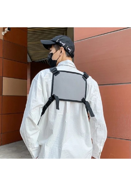 Siyah 25CMX17CMX3CM Moda Erkek Oxford Göğüs Paketleri 2024 Yeni Yüksek Kaliteli Naylon Unisex Göğüs Rig Çanta Hip Hop Çok Cep Taktik Yelek Sırt Çantaları (Yurt Dışından) fırsatları