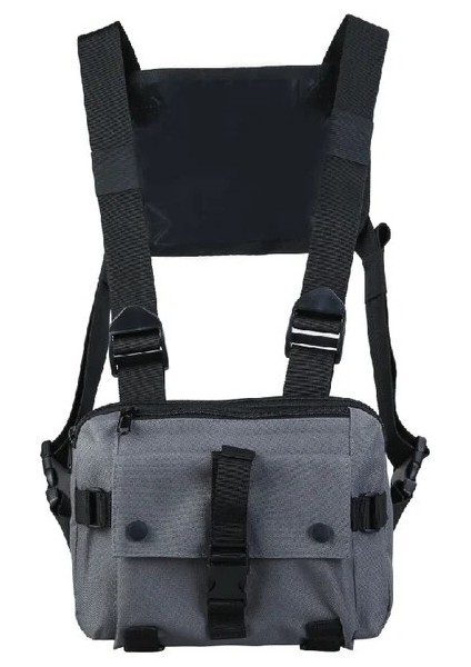 Gri 25CMX18CMX4CM Çok Fonksiyonlu Taktik Yelek Sırt Çantası 2022 Yeni Hip-Hop Spor Sokak Stili Unisex Göğüs Rig Çanta Marka Tasarım Erkekler Oxford Göğüs Paketleri (Yurt Dışından)