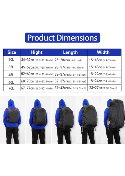 2beyaz F 70L Erkek Sırt Çantası Yağmur Kılıfı 20L-70L Su Geçirmez Çanta Kılıfı Taktik Açık Kamp Yürüyüş Tırmanma Nötr Sırt Çantası Raincover (Yurt Dışından) fırsatları