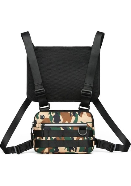 Kamuflaj Spor Göğüs Çantaları Unisex Açık Hırsızlığa Karşı Yelek Çanta Su Geçirmez Taktik Göğüs Rig Kılıfı Erkekler Kemer Bel Paketi Yelek Sırt Çantası (Yurt Dışından)