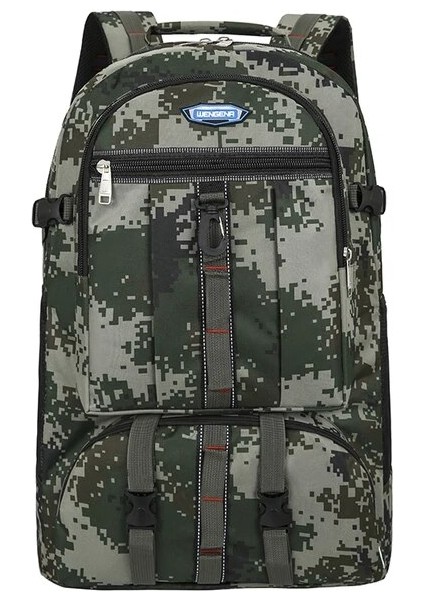 Yeşil 55 L 45X20X60CM 55L Erkekler Için Sırt Çantası Kamuflaj Taktik Sırt Çantası Büyük Kapasiteli Açık Kamp Dağcılık Sırt Çantası Yürüyüş Sırt Çantası Erkek (Yurt Dışından)