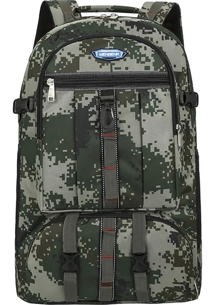 Yeşil 55 L 45X20X60CM 55L Erkekler Için Sırt Çantası Kamuflaj Taktik Sırt Çantası Büyük Kapasiteli Açık Kamp Dağcılık Sırt Çantası Yürüyüş Sırt Çantası Erkek (Yurt Dışından)