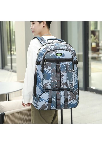 Yeşil 55 L 45X20X60CM 55L Erkekler Için Sırt Çantası Kamuflaj Taktik Sırt Çantası Büyük Kapasiteli Açık Kamp Dağcılık Sırt Çantası Yürüyüş Sırt Çantası Erkek (Yurt Dışından)