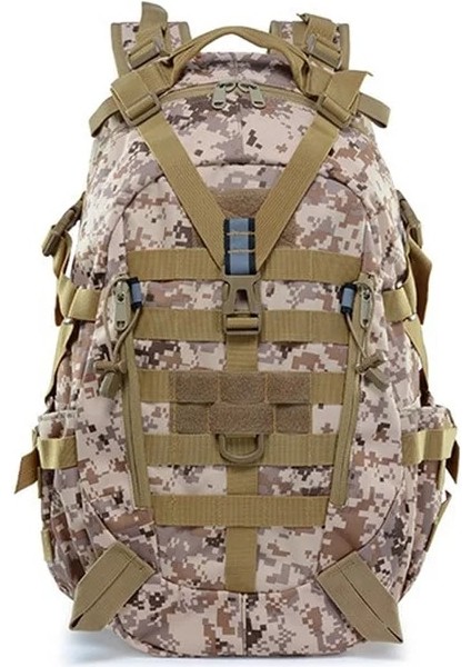 Çöl Dijital 40 Litre Askeri Taktik Sırt Çantası Erkekler Açık Spor Seyahat Sırt Çantası Ordu Molle Avcılık Yürüyüş Sırt Çantası Reflektör Duffle Çanta (Yurt Dışından)
