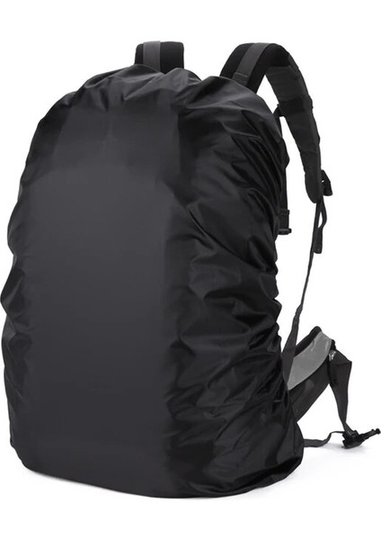 Siyah Xl 60/70/80L Sırt Çantası Yağmur Kapak Açık Su Geçirmez Yürüyüş Tırmanma Çanta Kapak Düz Renk Camo Taktik Toz Yağmurluk Sırt Çantası Için (Yurt Dışından)