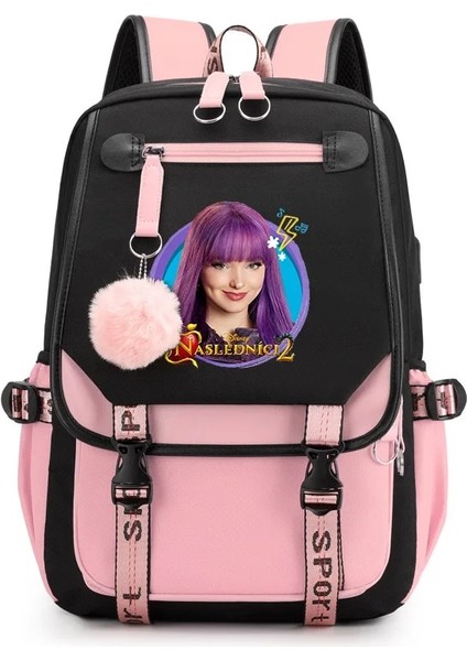 014 Disney Torunları Erkek Kız Sırt Çantaları Genç USB Şarj Dizüstü Sırt Çantası Kadın Erkek Sırt Çantası Seyahat Çantası Mochila (Yurt Dışından) fiyatları