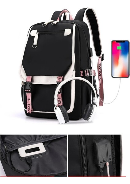 014 Disney Torunları Erkek Kız Sırt Çantaları Genç USB Şarj Dizüstü Sırt Çantası Kadın Erkek Sırt Çantası Seyahat Çantası Mochila (Yurt Dışından) fırsatları