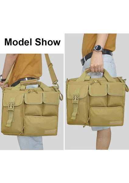 Siyah 34CMX15CMX24CM Crossbody Kemer Kemer Omuz Çantası Kamp Doğa Sporları Çantası Askeri Laptop Çantası Taktik Bilgisayar Sırt Çantası Çanta (Yurt Dışından) fırsatları