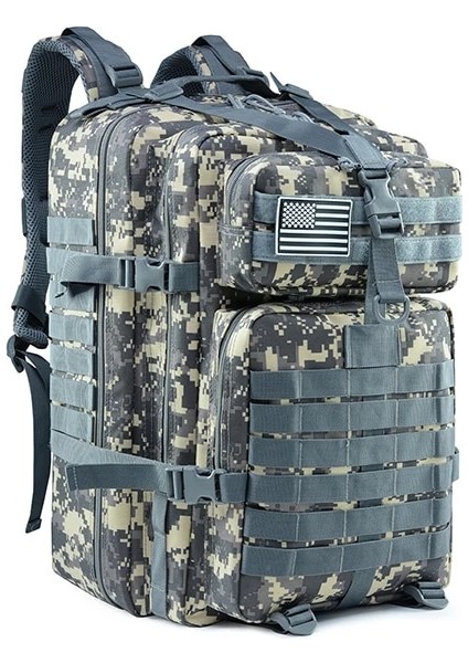 Acu 50L Erkek/kadın Yürüyüş Trekking Çantası Askeri Taktik Sırt Çantası Ordu Su Geçirmez Molle Bug Out Çanta Açık Seyahat Kamp Sırt Çantası (Yurt Dışından)