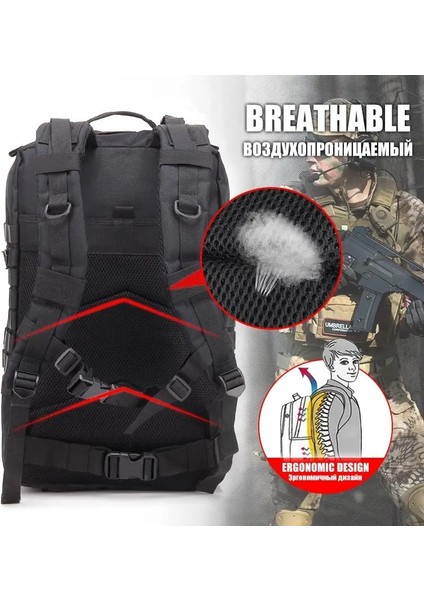 Acu 50L Erkek/kadın Yürüyüş Trekking Çantası Askeri Taktik Sırt Çantası Ordu Su Geçirmez Molle Bug Out Çanta Açık Seyahat Kamp Sırt Çantası (Yurt Dışından)
