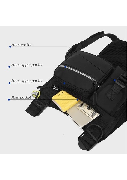 Mavi Moda Askeri Taktik Göğüs Çantası Erkekler's Streetweed Yelek Paketi Genç Erkek Serin Sling Flap Çok Cep Omuz Sırt Çantası XA354C (Yurt Dışından) fırsatları