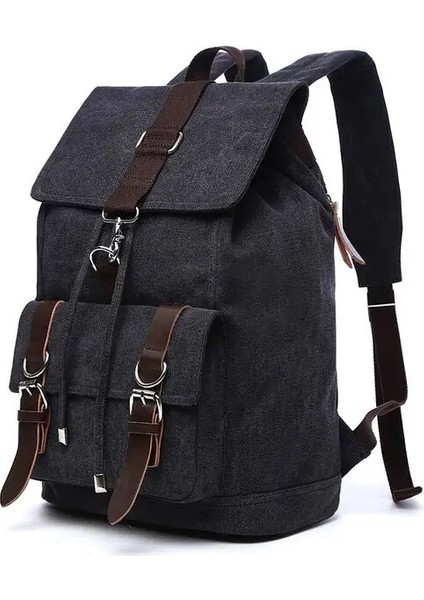 Style2 Iki Kadın Sırt Çantası Sırt Çantası Okul Gençler Için Tuval Kadın Seyahat Sırt Çantası Açık Sırt Çantaları Taktik Kamp Yürüyüş Sırt Çantası (Yurt Dışından)