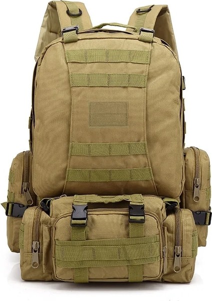 Haki 17 Inç Yeni Stil 70L Büyük Kapasiteli Askeri 4 In 1 Molle Erkek Spor Taktik Sırt Çantası Açık Yürüyüş Tırmanma Çantaları Рюкзак Мужской Sıcak (Yurt Dışından) modelleri