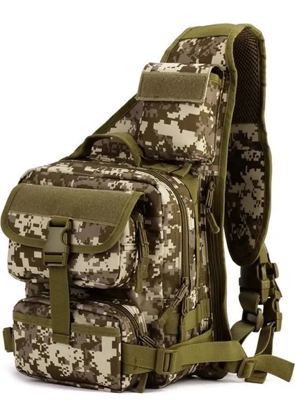 Kahverengi 22CMX10CMX28CM Erkek Çok Fonksiyonlu Omuz Çantası Eğlence Açık Kamp Göğüs Messenger Çanta Askeri Teçhizat Ranger Sırt Çantası Sistemi Taktikleri (Yurt Dışından) fiyatları