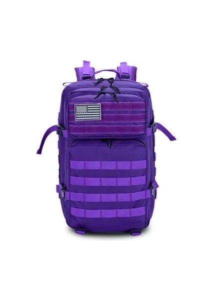 Mor (50L) 50L 1000D Naylon Askeri Taktik Saldırı Paketi Sırt Çantası Su Geçirmez Molle Sırt Çantası Açık Spor Salonu Fitness Kamp Yürüyüş 3D Sırt Çantası (Yurt Dışından)