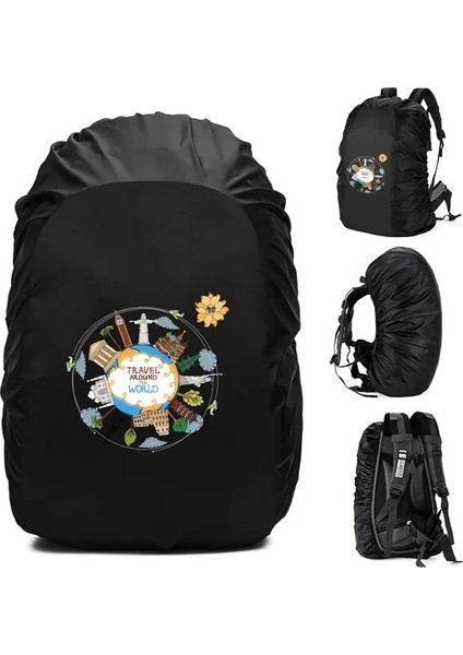 2TRAVEL012 20L Yeni Sıcak Yağmur Kapağı Sırt Çantası 35L 45L 60L 70L Seyahat Su Geçirmez Çanta Taktik Açık Kamp Yürüyüş Tırmanma Toz Yağmur Kapağı (Yurt Dışından)