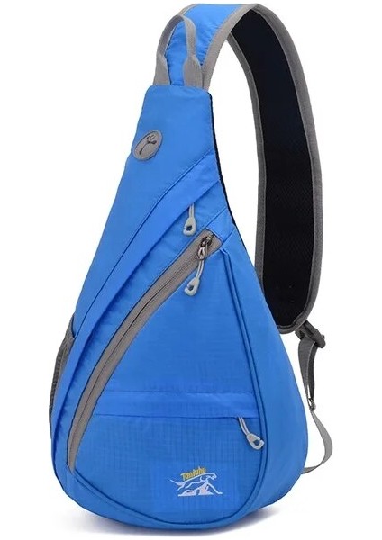 Mavi Erkekler Omuz Yürüyüş Trekking Sırt Çantası Açık Naylon Göğüs Paketleri Seyahat Bisiklet Kamp Avcılık Taktik Askeri Balıkçı Çantası (Yurt Dışından)