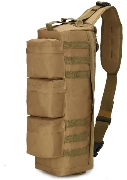 Çamur Taktik Molle Çanta Askeri Sling Tek Omuz Sırt Çantası Erkek Ordu Çanta Yürüyüş Kamp Avcılık Yüksek Kaliteli Oxford Sırt Çantası (Yurt Dışından)