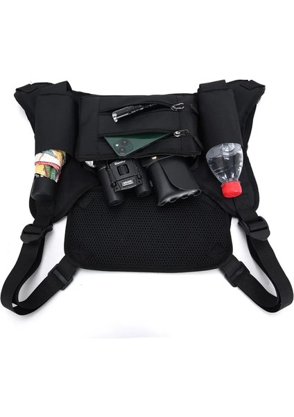 Siyah 2023 Kamuflaj Taktik Göğüs Çantası Erkekler Su Geçirmez Çok Fonksiyonlu Motosiklet Bisiklet Yelek Çanta Açık Seyahat Mini Sırt Çantası (Yurt Dışından) fırsatları