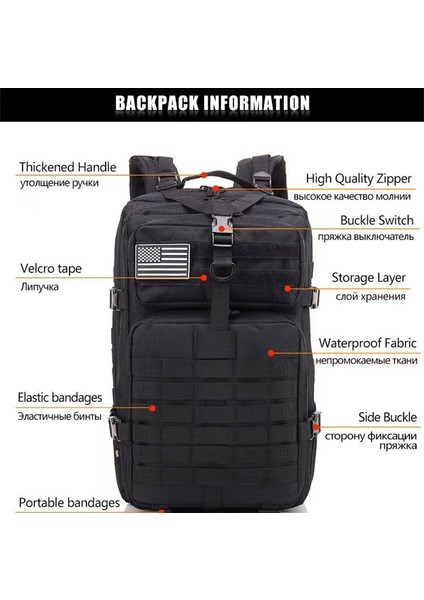 Yeşil (30L) 30L Veya 50L Lawaia Askeri Sırt Çantası 1000D Açık Taktik Dağcılık Naylon Su Geçirmez Paket Kamp Avcılık (Yurt Dışından)