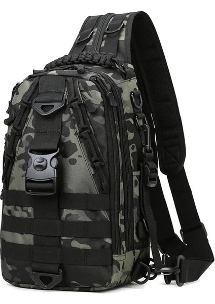 Küçük Yeşil Kamuflaj Erkekler Yürüyüş Askeri Taktik Sırt Çantası Kamp Spor Trekking Tırmanma Crossbody Sırt Çantası Balıkçılık Açık Sırt Çantası Erkek (Yurt Dışından)