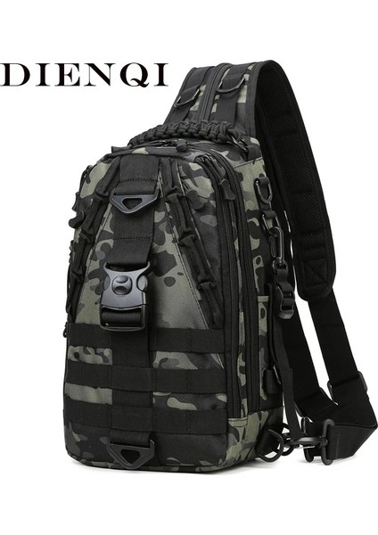 Küçük Yeşil Kamuflaj Erkekler Yürüyüş Askeri Taktik Sırt Çantası Kamp Spor Trekking Tırmanma Crossbody Sırt Çantası Balıkçılık Açık Sırt Çantası Erkek (Yurt Dışından)
