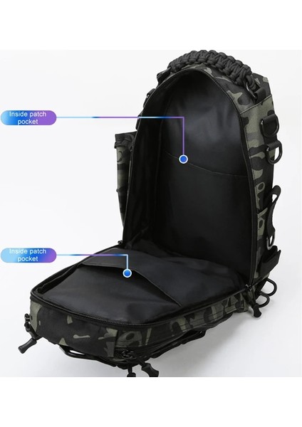 Küçük Yeşil Kamuflaj Erkekler Yürüyüş Askeri Taktik Sırt Çantası Kamp Spor Trekking Tırmanma Crossbody Sırt Çantası Balıkçılık Açık Sırt Çantası Erkek (Yurt Dışından)