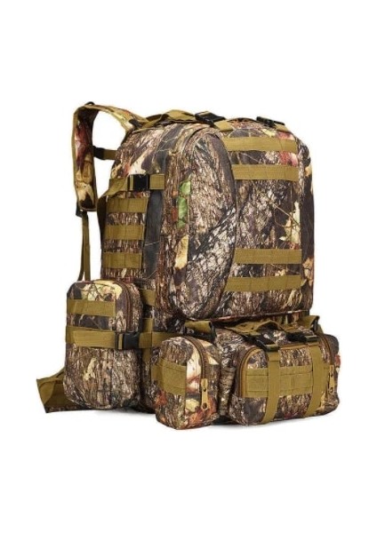 Stil 7 50L Taktik Sırt Çantası 4 In 1 Askeri Ordu Molle Sırt Çantası Spor Çantası Su Geçirmez Açık Yürüyüş Kamp Seyahat 3D Sırt Çantası Mochila (Yurt Dışından)