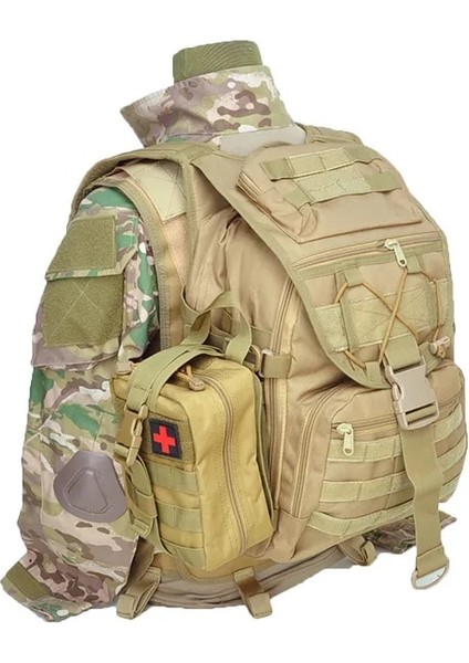 Siyah Askeri Molle Kamp Survival Ilk Yardım Çantası Bel Çantası Taktik Tıbbi Paket Acil Açık Avcılık Seyahat Sırt Çantası (Yurt Dışından)
