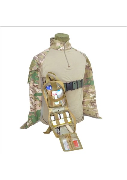 Siyah Askeri Molle Kamp Survival Ilk Yardım Çantası Bel Çantası Taktik Tıbbi Paket Acil Açık Avcılık Seyahat Sırt Çantası (Yurt Dışından)
