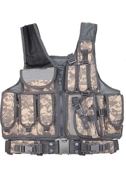 Acu Digital W44 x D44 x H57CM Dış Mekan Taktik Çok Fonksiyonlu Molle Özel Kullanışlı Askeri Eğitim Ekipmanları Güvenlik Eğitimi Takım Elbise Hızlı Göbek Yeleği (Yurt Dışından)